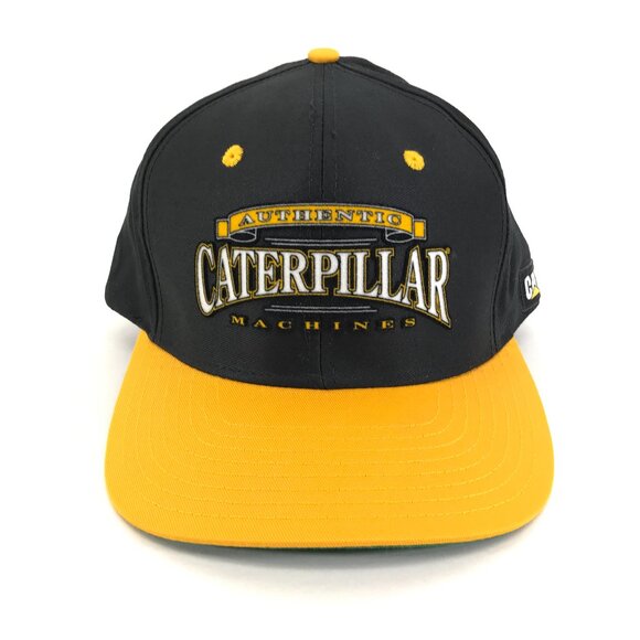 Vintage Caterpillar Authentic Machines Snapback Cap Hat Tonkin Adjustable - Picture 1 of 9